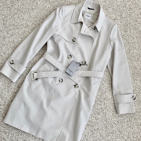 Cinzia Rocca Due Jackets & Blazers - NWT Cinzia Rocca Due Trench in Light Stone, Sz 12